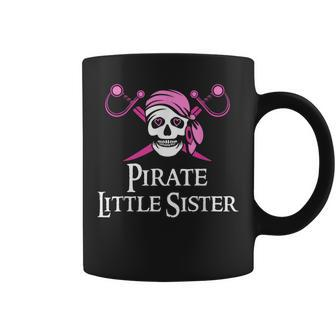 Pink Pirate Little Sister Skull And Crossbones Flag Coffee Mug | Mazezy AU