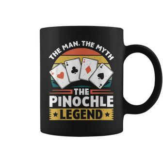 Pinochle Legend Card Game Funny Pinochle Vintage Pinochle Gift For Mens Coffee Mug - Thegiftio UK