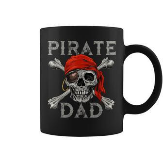 Pirate Dad Jolly Roger Skull & Crossbones Flag Coffee Mug - Thegiftio UK