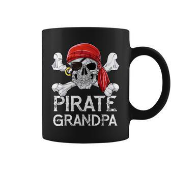 Pirate Grandpa Jolly Roger Fathers Day Gifts Family Matching Coffee Mug | Mazezy