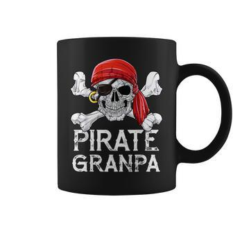Pirate Grandpa T Jolly Roger Flag Skull & Crossbones Coffee Mug | Mazezy