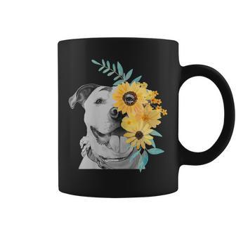 Pit Bull Mom T Face Flower Mothers Day Gift Gift For Womens Coffee Mug | Mazezy