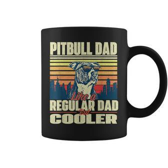 Pitbull Dad Like A Regular Dad But Cooler Pittie Pit Bull Coffee Mug | Mazezy