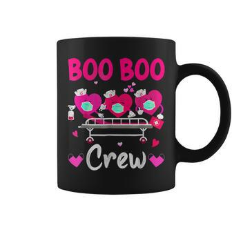 Plaid Boo Boo Crew Valentines Day Heart Nurse Wearing Mask Coffee Mug - Seseable