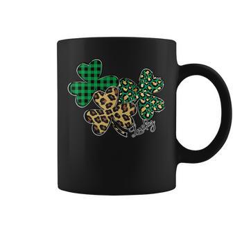 Plaid Shamrock Leopard Cheetah Lucky St Patricks Day Women Coffee Mug - Thegiftio