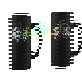 Plaid Shamrock Shirt Leopard Camouflage Fun St Patricks Day Coffee Mug | Mazezy