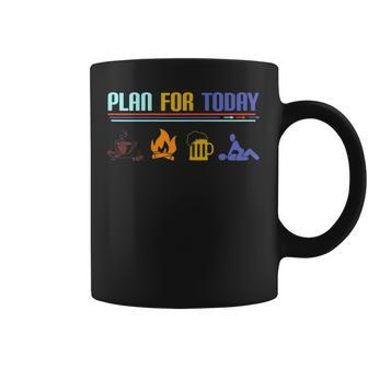 Plan For Today Coffee Camping Beer Make Love Sex Coffee Mug | Mazezy