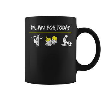 Plan For Today Lineman Beer And Girl Shirt Coffee Mug | Mazezy