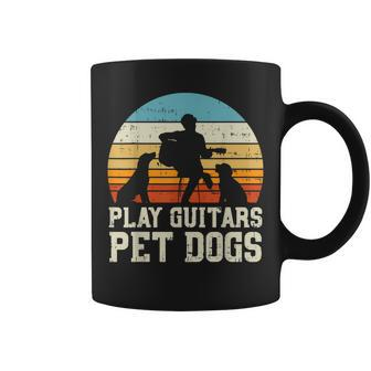 Play Guitars Pet Dog Retro Music Guitarist Animal Lover Gift Coffee Mug - Seseable