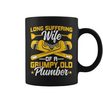 Plumber Wife Steamfitter Funny Wife Of A Grumpy Old Plumber Coffee Mug - Thegiftio UK