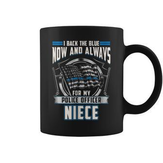 Police Officer Niece Proud Uncle Aunt Supporter Coffee Mug | Mazezy