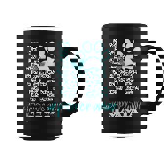 Pomeranian Mama Leopard Print Paw Love Sign Coffee Mug - Thegiftio UK