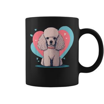 Poodle Dog With Heartdecoration - Doglove Coffee Mug | Mazezy