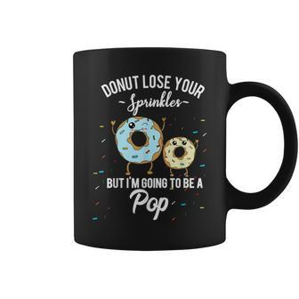 Pop Grandfather Pregnancy Baby Announcement Father Dad Donut Coffee Mug | Mazezy