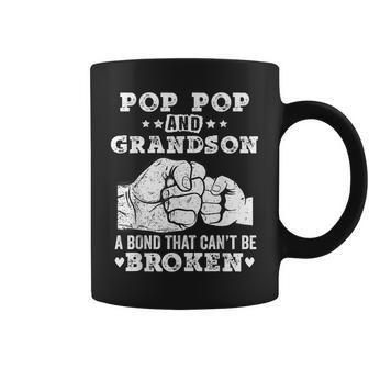 Pop Pop And Grandson A Bond That Cant Be Broken Grandpa Gift Coffee Mug | Mazezy