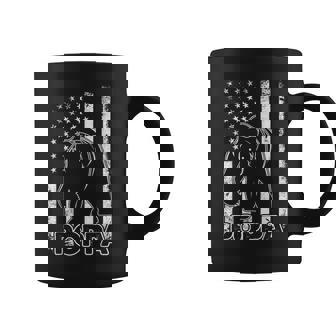Poppa Bear American Flag Fathers Day Gift For Mens Coffee Mug | Mazezy