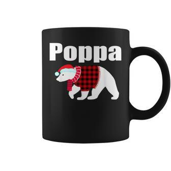 Poppa Bear Red Plaid Buffalo Matching Family Pajama Gift For Mens Coffee Mug | Mazezy