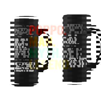 Poppo Man Myth Legend Retro Vintage Grandpa Gift For Mens Coffee Mug | Mazezy