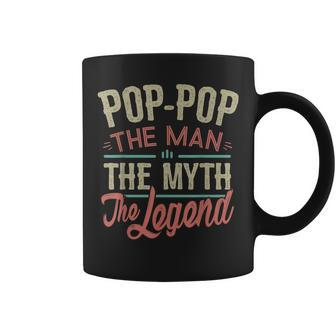 Poppop From Grandchildren Poppop The Myth The Legend Gift For Mens Coffee Mug - Seseable