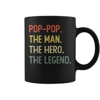 Poppop The Man The Hero The Legend Coffee Mug - Seseable