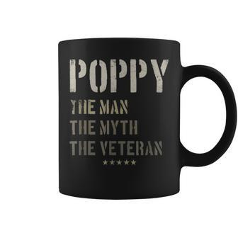 Poppy Man Myth Veteran Fathers Day Gift For Military Veteran V2 Coffee Mug - Seseable
