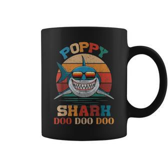 Poppy Shark Doo Doo Doo Fathers Day Gift Coffee Mug - Seseable