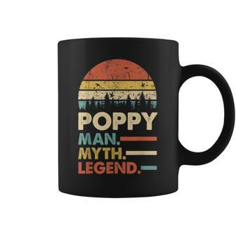 Poppy The Man The Myth The Legend Grandpa Gift Coffee Mug | Mazezy