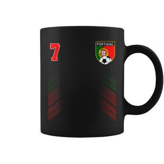 Portugal Soccer Portugese Football Retro 7 Jersey Coffee Mug | Mazezy
