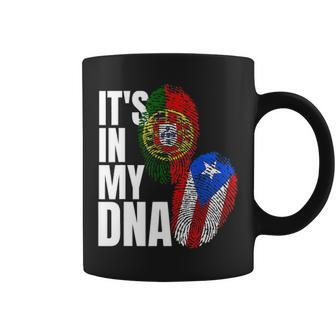 Portuguese Mix Puerto Rican Dna Flag Heritage Gift Coffee Mug - Seseable