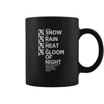 Postal Service Motto Snow Rain Heat Gloom Of Night V2 Coffee Mug - Thegiftio UK