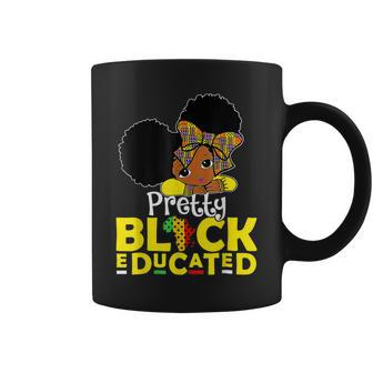 Pretty Black And Educated Black History Month Queen Girls Coffee Mug - Seseable