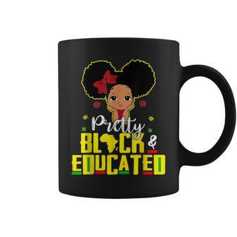 Pretty Black And Educated I Am The Strong African Queen Girl V2 Coffee Mug - Seseable