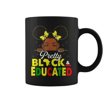 Pretty Black And Educated I Am The Strong African Queen Girl V3 Coffee Mug - Seseable