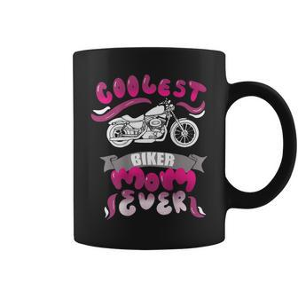 Print On Back Coolest Biker Mom Ever Motorcycle Gear Coffee Mug | Mazezy