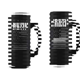 Probation Vintage Distressed Usa American Flag Coffee Mug - Thegiftio