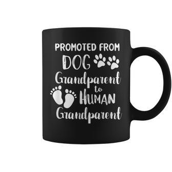 Promoted From Dog Grandparent To Human Grandparent Coffee Mug | Mazezy