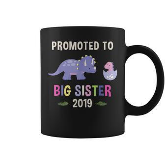 Promoted To Big Sister 2019 Girls Dinosaur Coffee Mug | Mazezy