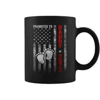 Promoted To Daddy 2023 First Time Fathers Day New Dad Coffee Mug - Seseable