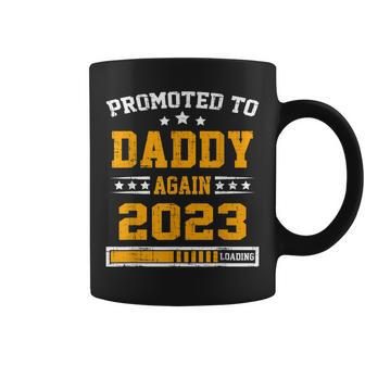 Promoted To Daddy Again 2023 Soon To Be Daddy Again Coffee Mug - Seseable