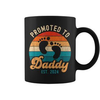 Promoted To Daddy Est 2024 Fathers Day First Time Dad Coffee Mug | Mazezy