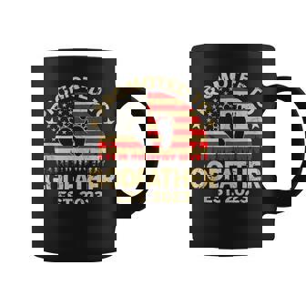Promoted To Godfather Est 2023 Us Flag Fathers Day Coffee Mug - Thegiftio UK
