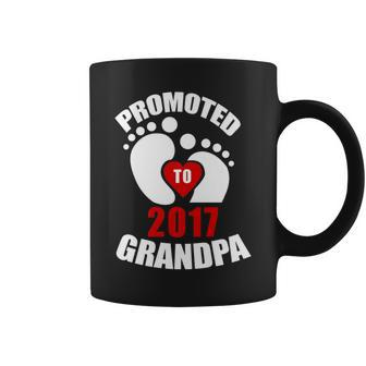 Promoted To Grandpa 2017 Cute Grandpas Baby Coffee Mug | Mazezy