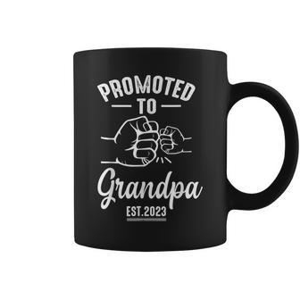 Promoted To Grandpa 2023 Present For First Time New Dad Gift For Mens Coffee Mug | Mazezy