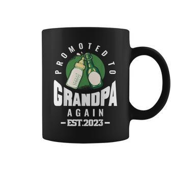 Promoted To Grandpa Again Est 2023 Pregnancy Announcement Coffee Mug | Mazezy UK
