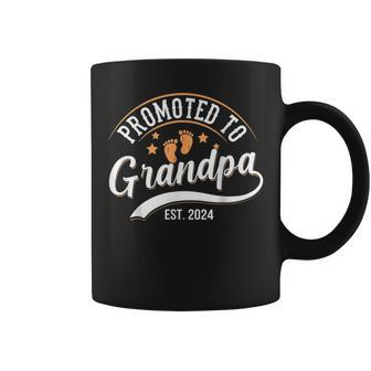 Promoted To Grandpa Est 2024 Gift For Fathers Day In 2024 Coffee Mug - Thegiftio UK