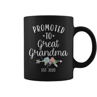 Promoted To Great Grandma 2020 Pregnancy Reveal Coffee Mug - Seseable