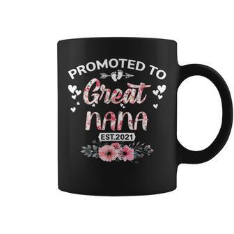 Promoted To Great Nana Est 2021 Mothers Day Gift Coffee Mug - Thegiftio UK