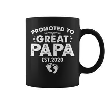 Promoted To Great Papa 2021 Fathers Day Gifts Grandpa Daddy Coffee Mug - Seseable
