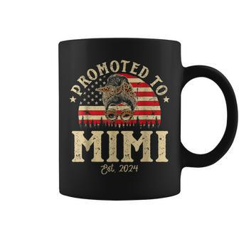 Promoted To Mimi Est 2024 Women Leopard First Time Grandma Coffee Mug | Mazezy