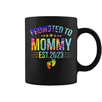 Promoted To Mommy Est 2023 New Mom Gift Tie Dye Mothers Day Coffee Mug | Mazezy DE